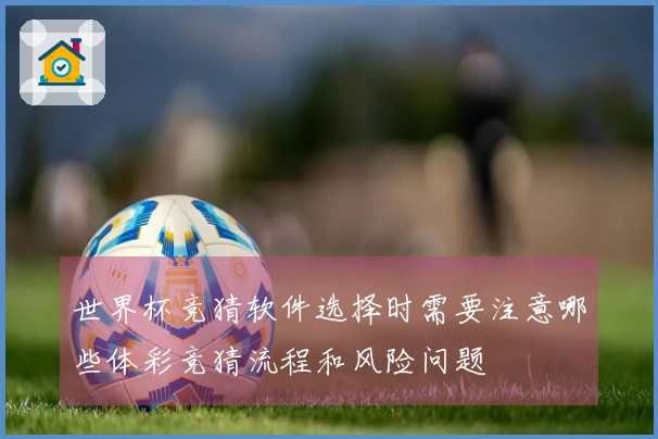 世界杯竞猜软件选择时需要注意哪些体彩竞猜流程和风险问题