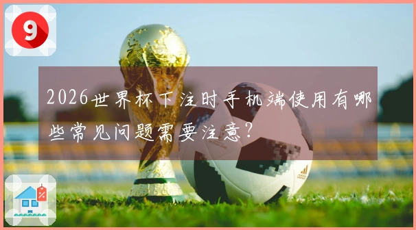 2026世界杯下注时手机端使用有哪些常见问题需要注意？
